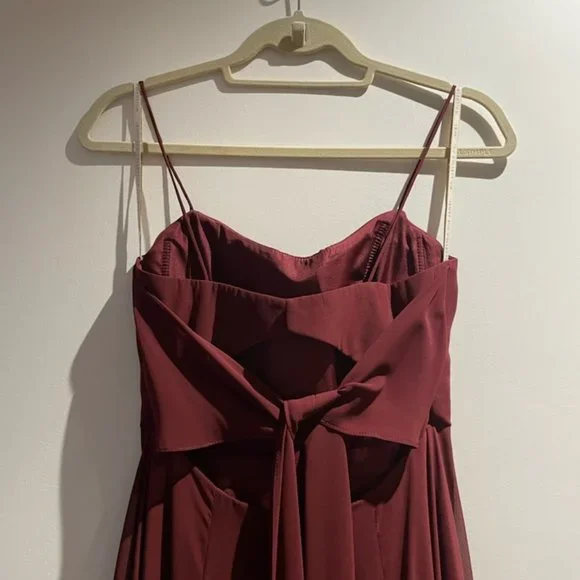 BHLDN Jenny Yoo Kiara bridesmaid dress in hibiscus - Picture 2 of 5